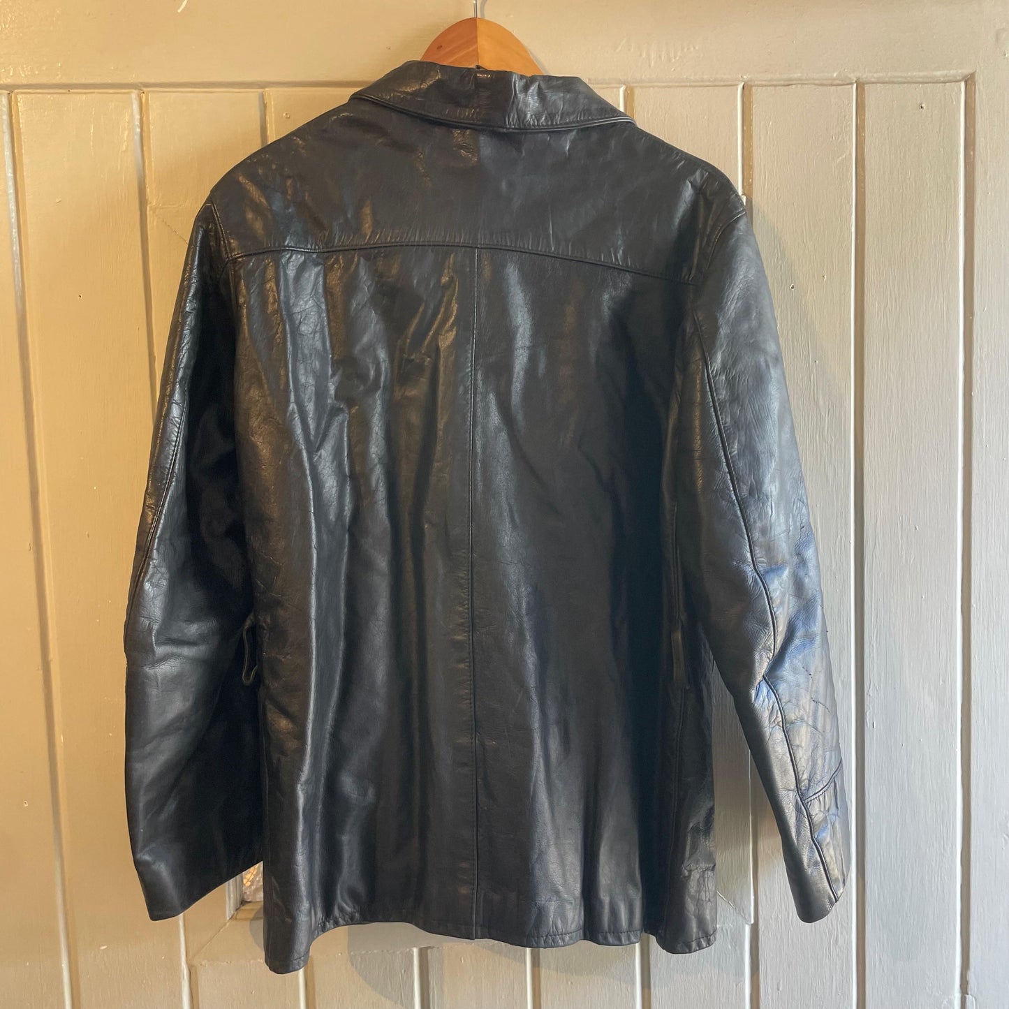 1960s Black Irish Leather Zip Jacket