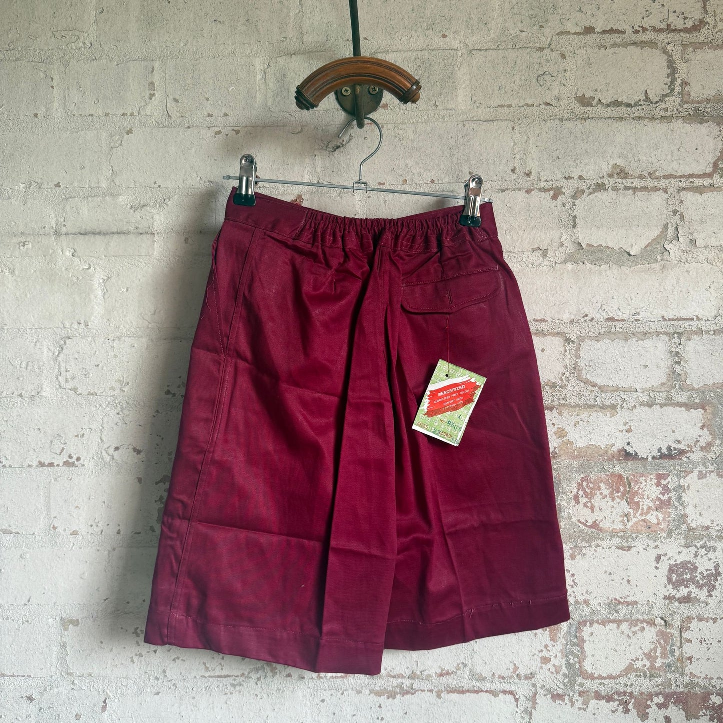1950s Burgundy Red Shorts