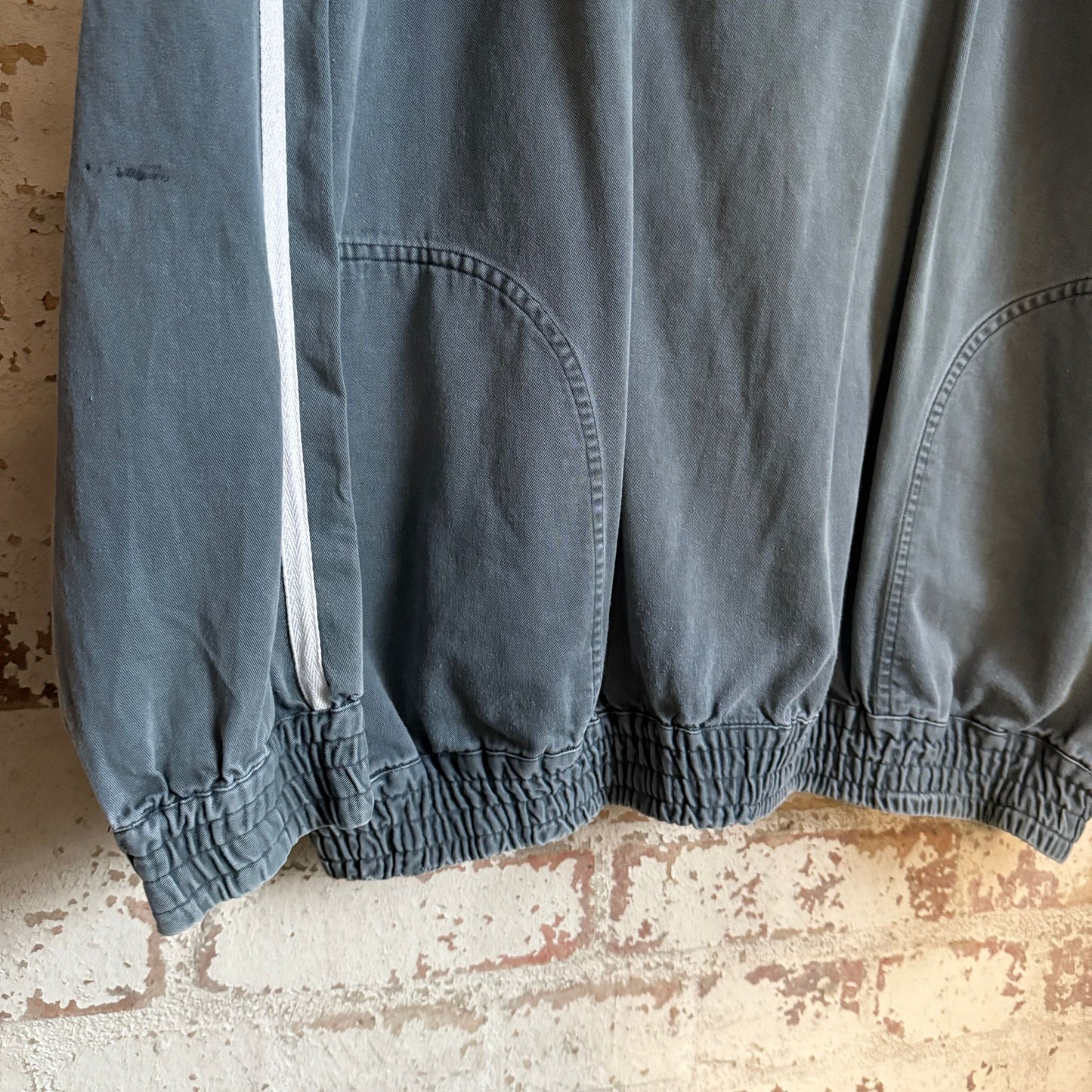 1990s Faded Black Long-Sleeve Next Drill Training Jacket