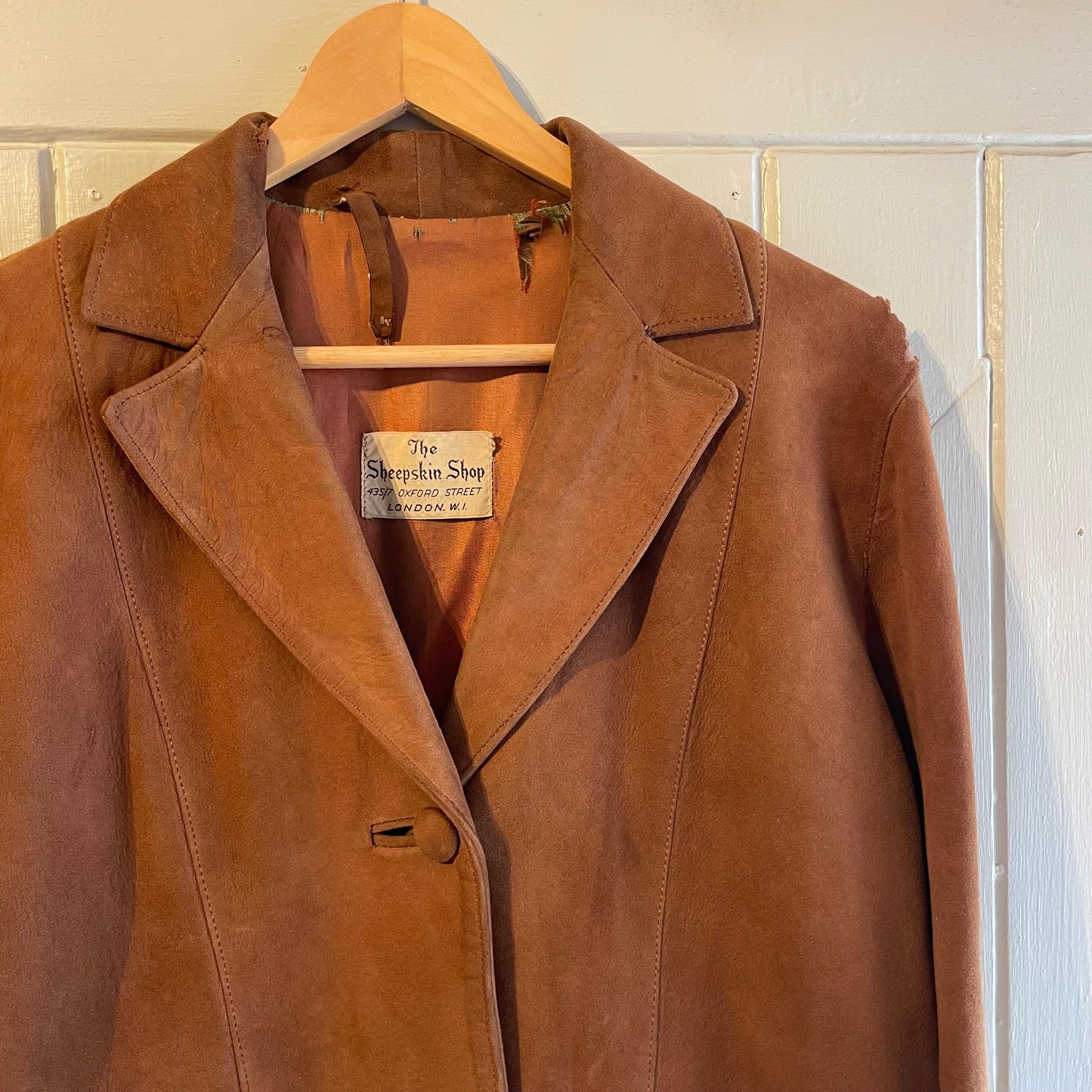 1960s Brown Suede Blazer Jacket Coat