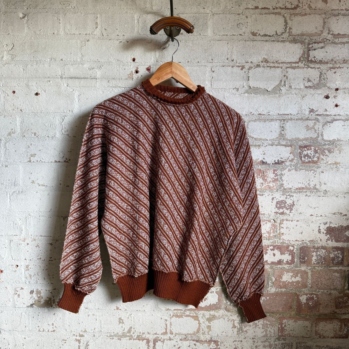 1970s Brown Knitted Jumper