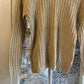 1970s Beige Towelling Ribbed Knitted Jumper