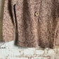 1950s Unusual Brown Knitted Button Pullover Jumper