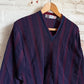 1960s Striped Navy V-neck Sweater Jumper