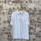 1980s White Cotton Polo Shirt