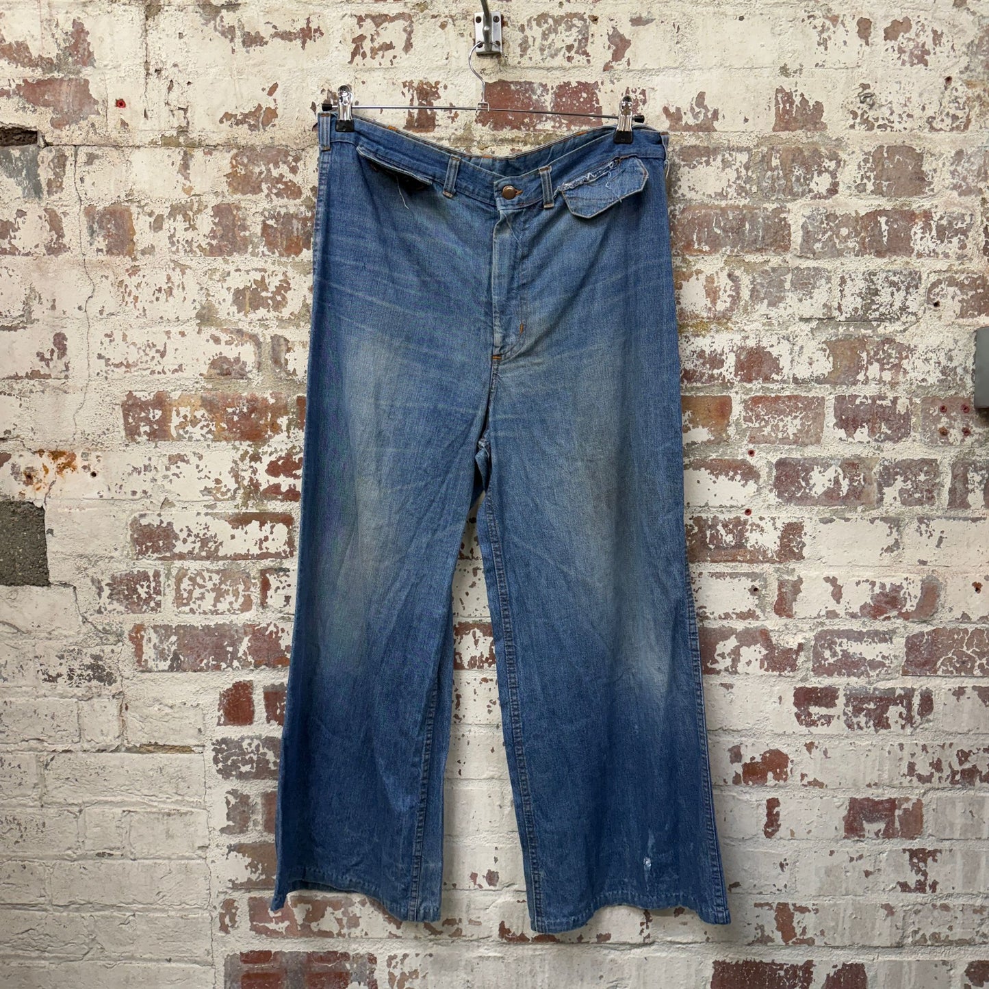 1970s Blue Flared Denim Jeans