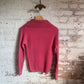 1960s Pink Wool Knitted Roll Neck Jumper
