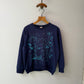 1980s Navy Graphic Raglan Sweatshirt