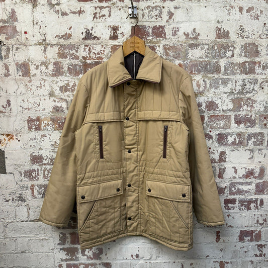1970s Beige Padded Design Jacket