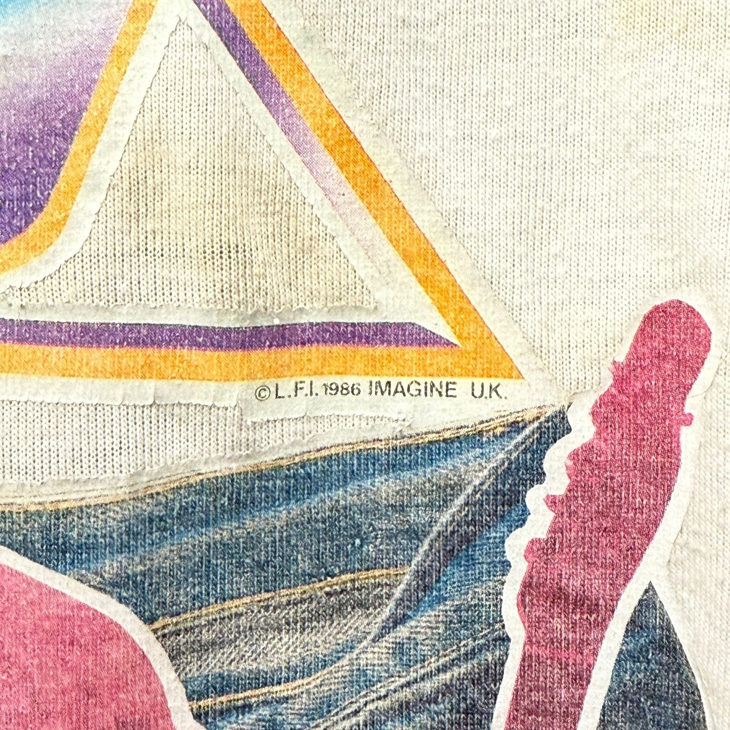 1980s 1986 White Status Quo Graphic Band T-shirt