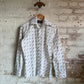 1970S White Dickens Graphic Button Shirt