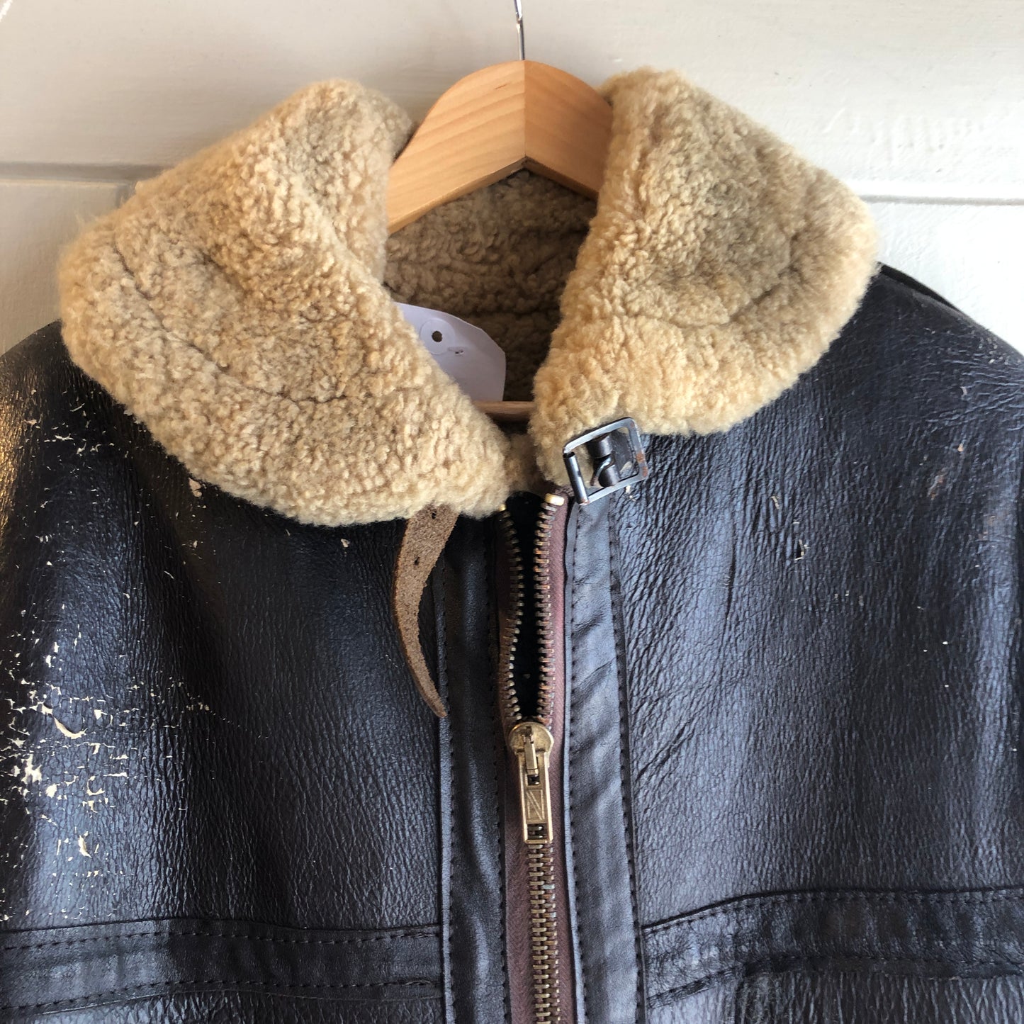 1960s Brown Leather Flight Aviator Jacket