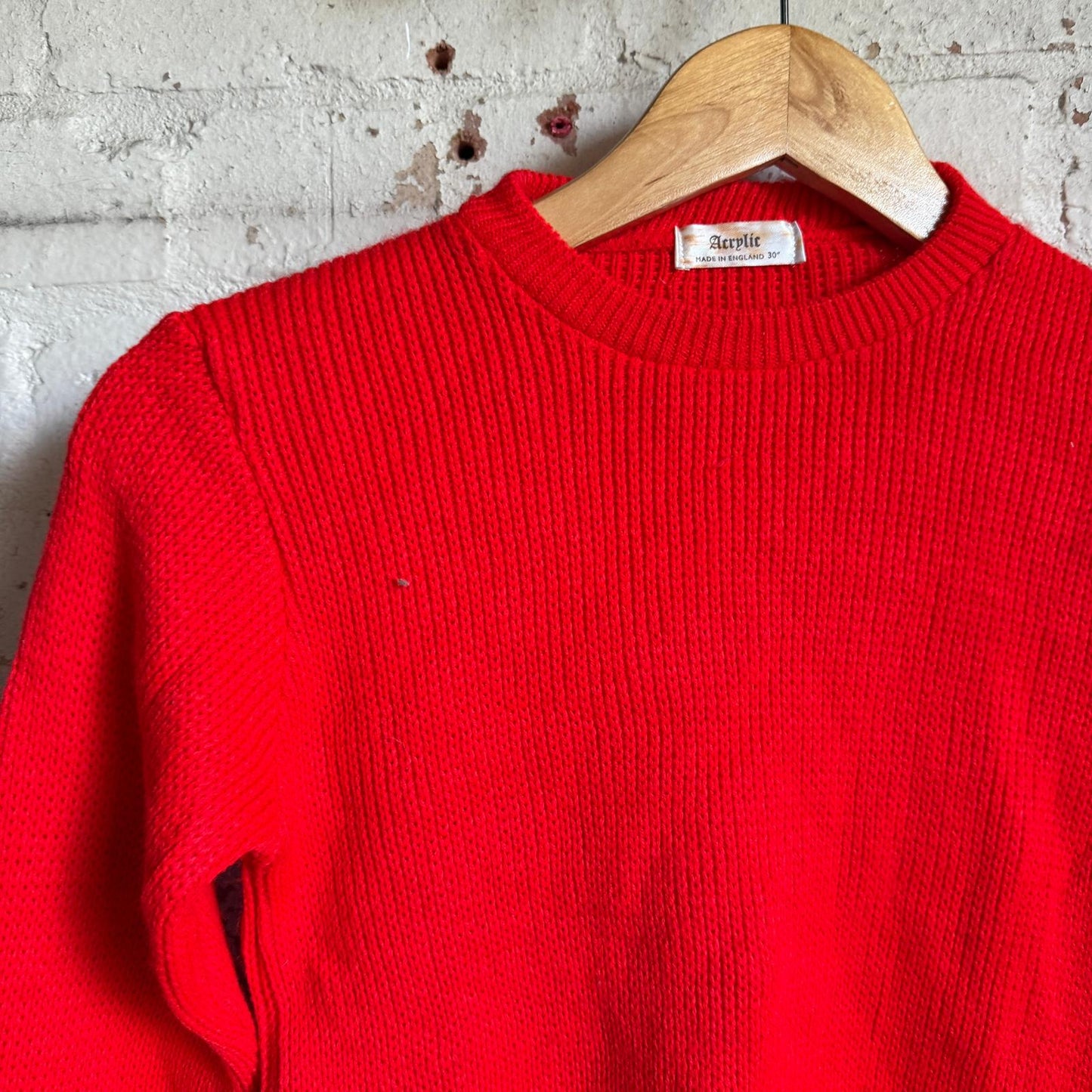 1980s Orange / Red Knitted Jumper