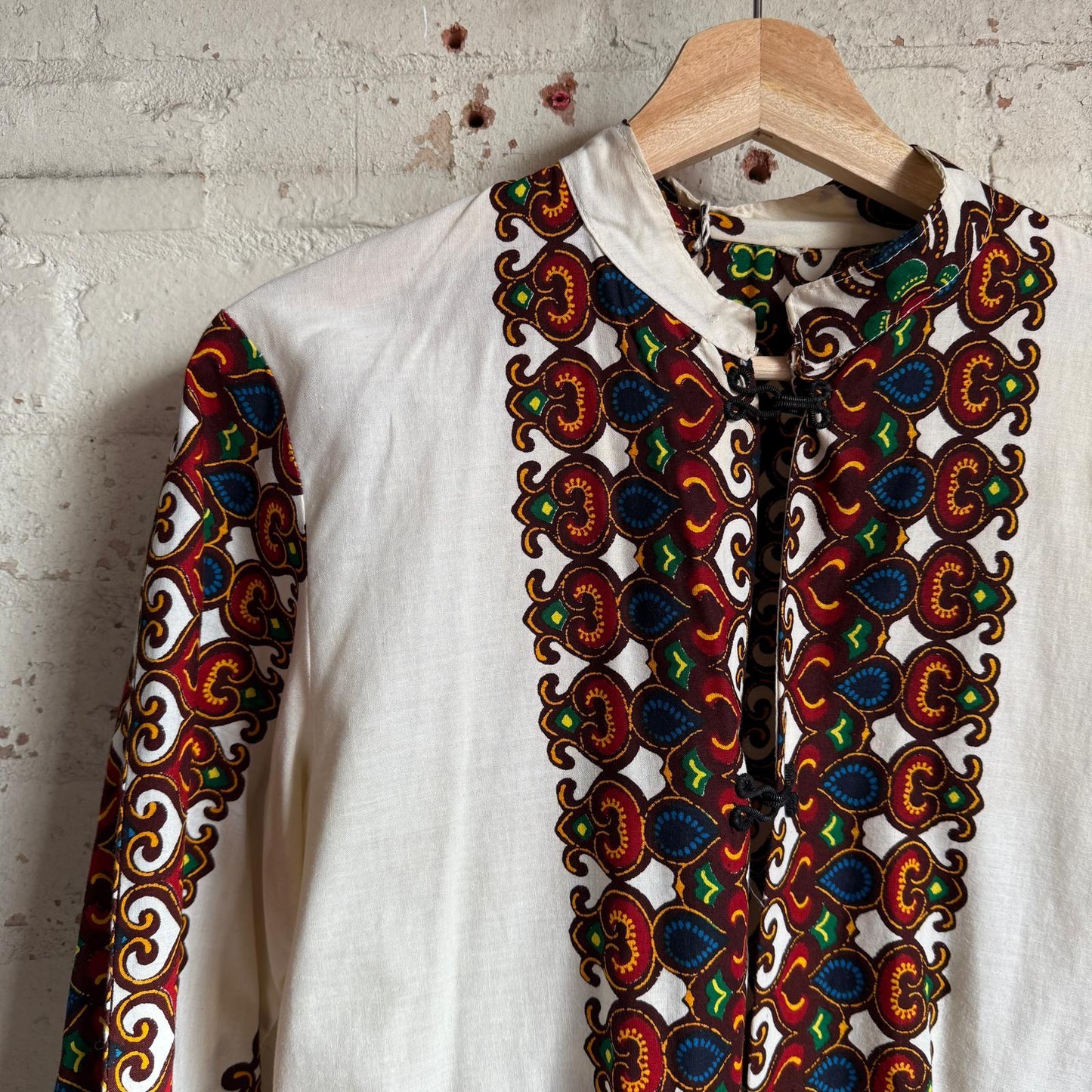 1980s Patterned Tunic Shirt