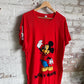 1980s Red Graphic Mickey Mouse Dress Top