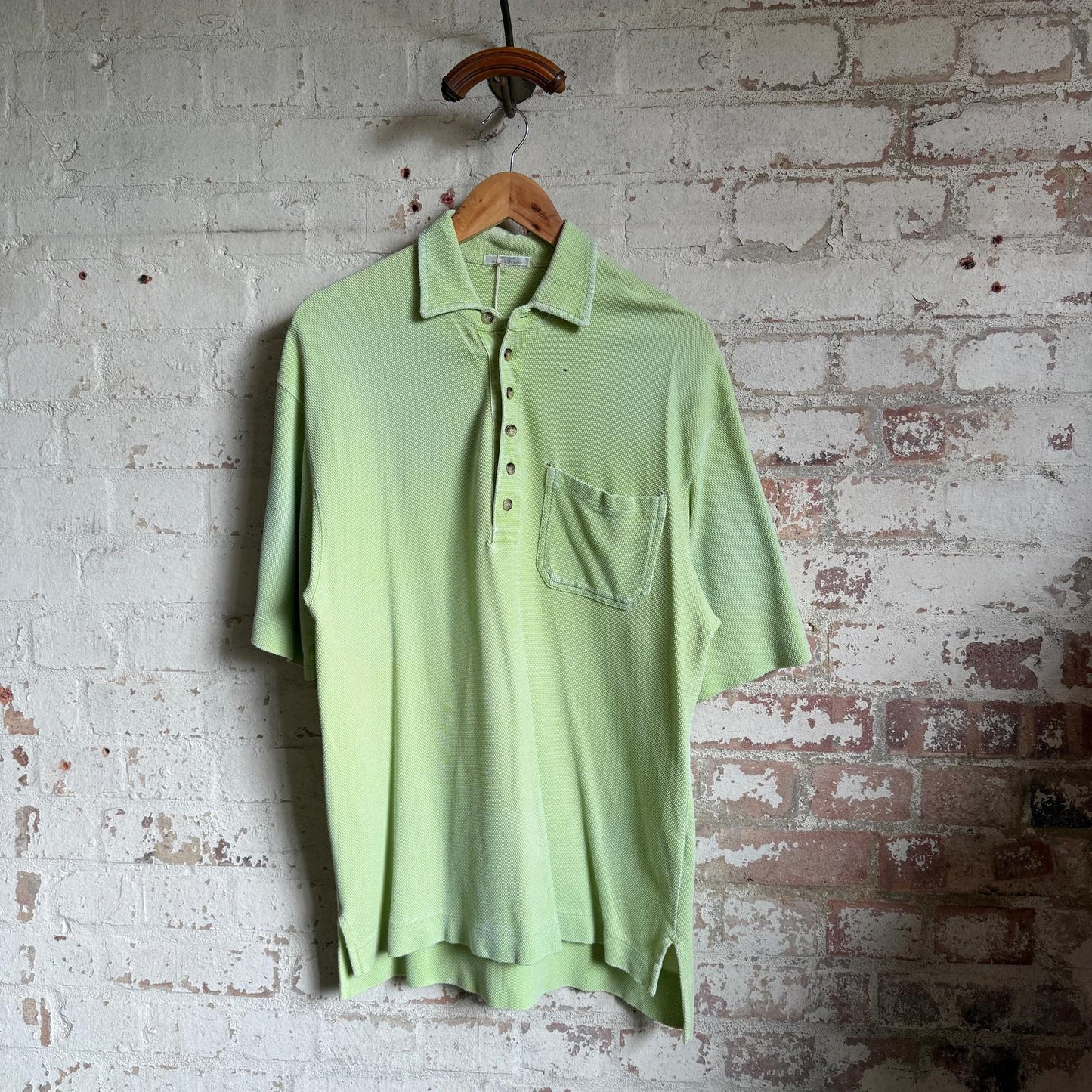 1990s Lime Green St Michaels Polo Shirt