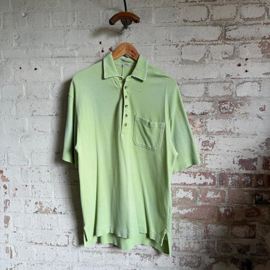 1990s Lime Green St Michaels Polo Shirt