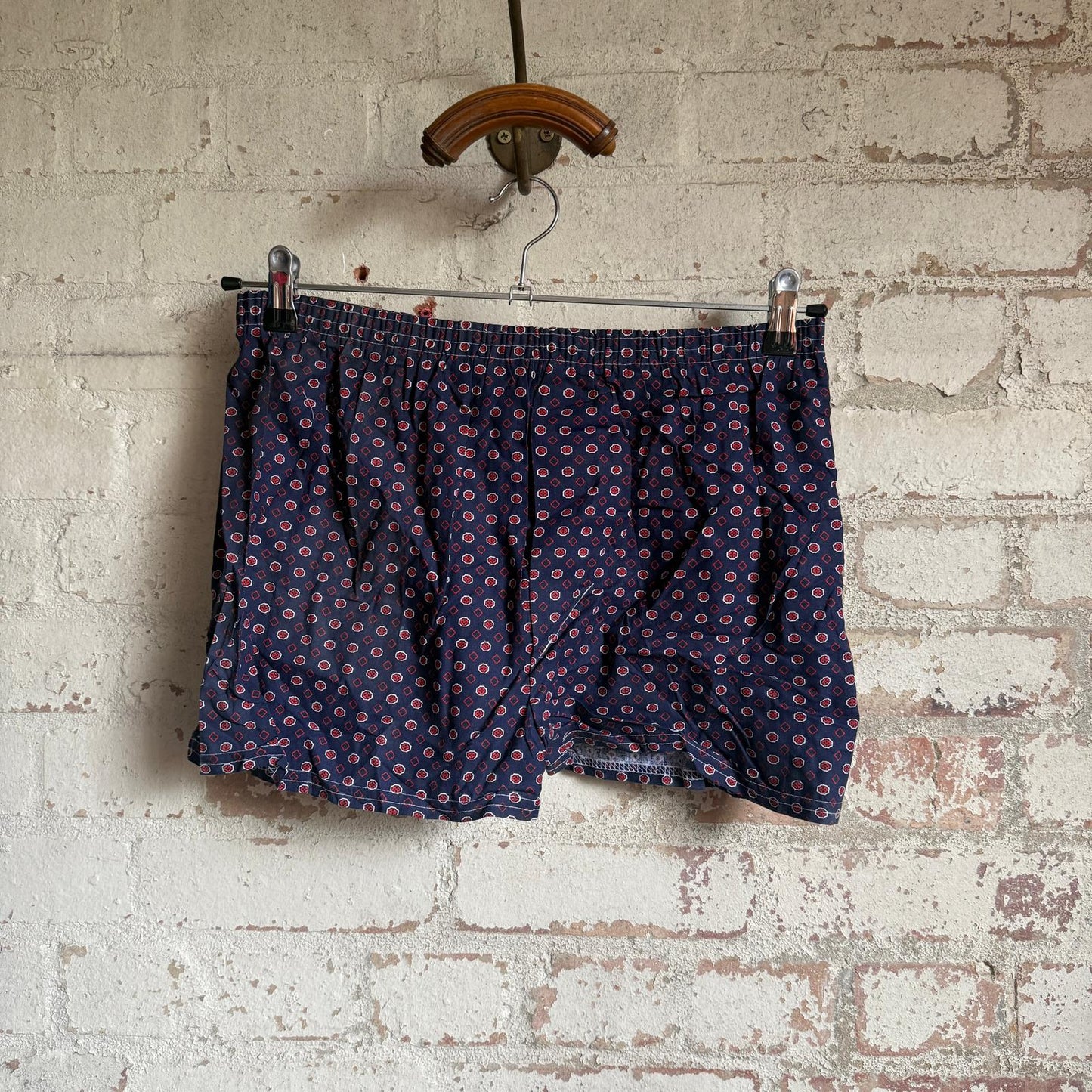 1980s Navy Cotton Boxer Shorts