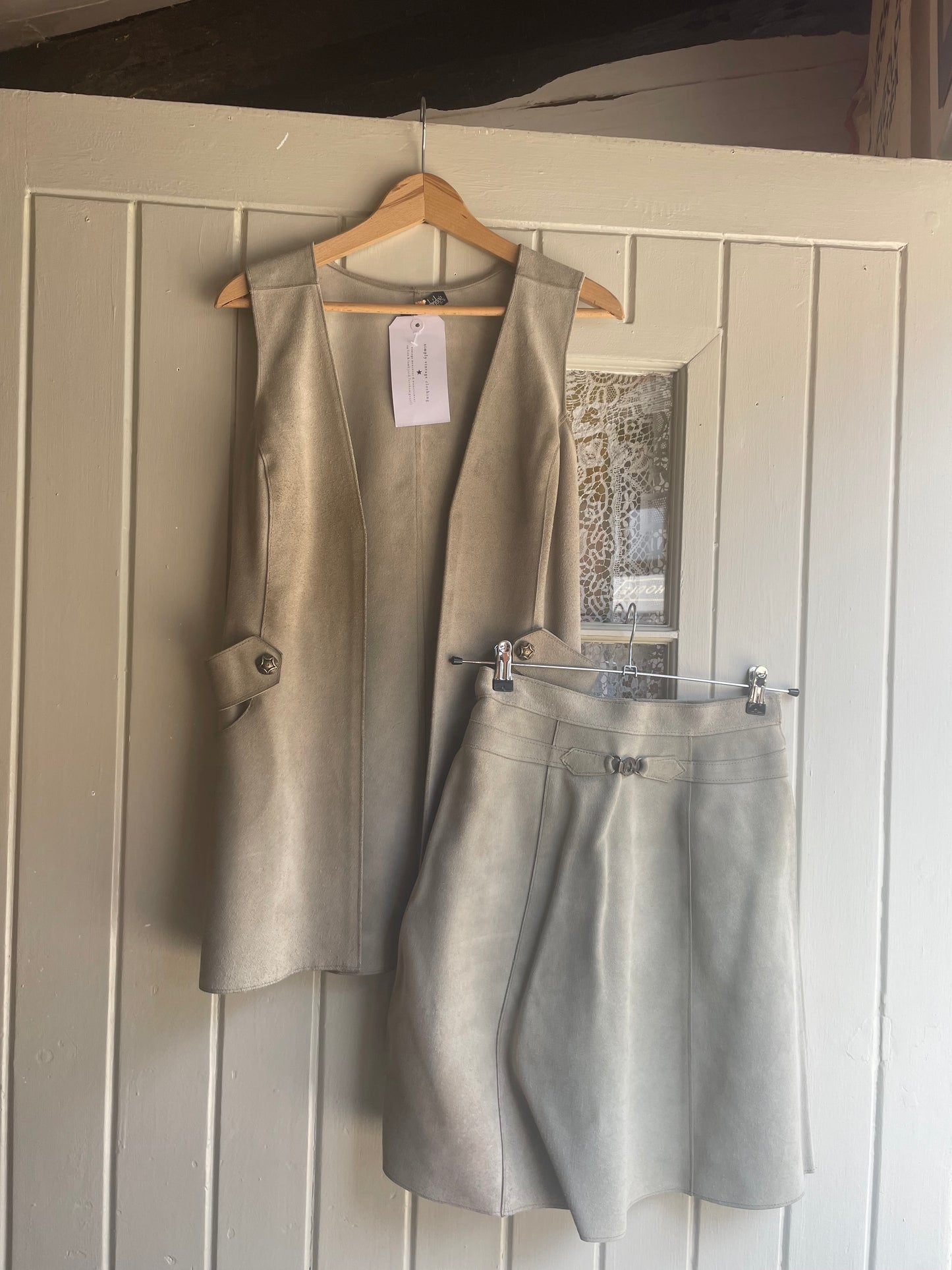 1970s Suede Two Piece