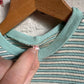 1960s 1970s Turquoise Striped Kids T-Shirt