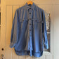 1960s Blue British Military Heavy Cotton Shirt