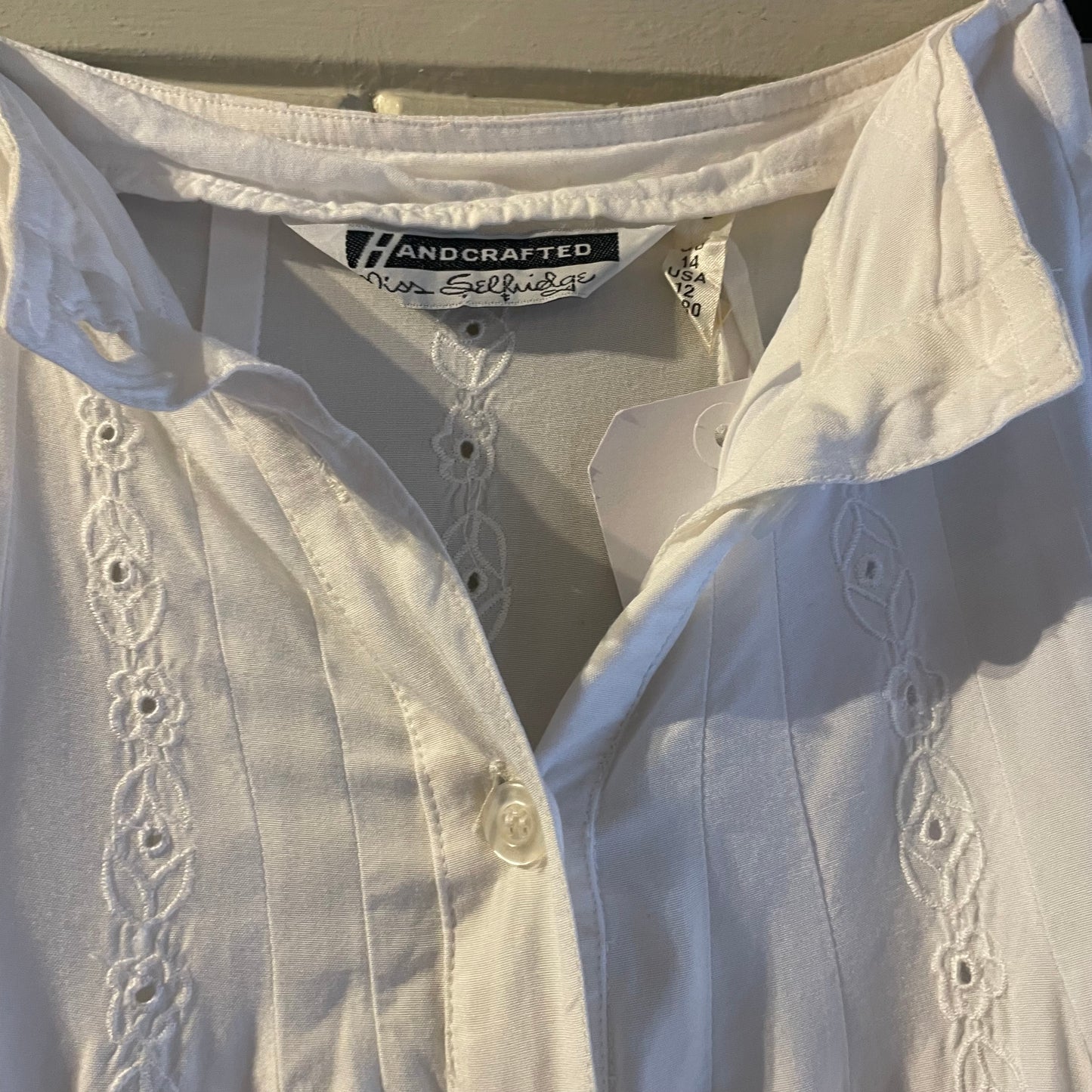 1990s Miss Selfridge White Cotton Skirt