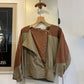 1970s Brown and Grey Unusual Design Cotton Jacket