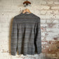 1980s Grey Striped Sergio Tacchini Knitted Jumper