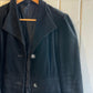 1970s Black Velvet Two Button Blazer
