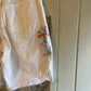 2000s Y2K White Cotton Embroidered Shorts