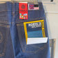 1970s Dark Blue Denim Flared Jeans