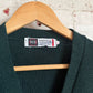 1960s Dark Green Wool Knitted Cardigan Jumper