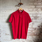 1980s Red Hugo Boss Polo Shirt Top