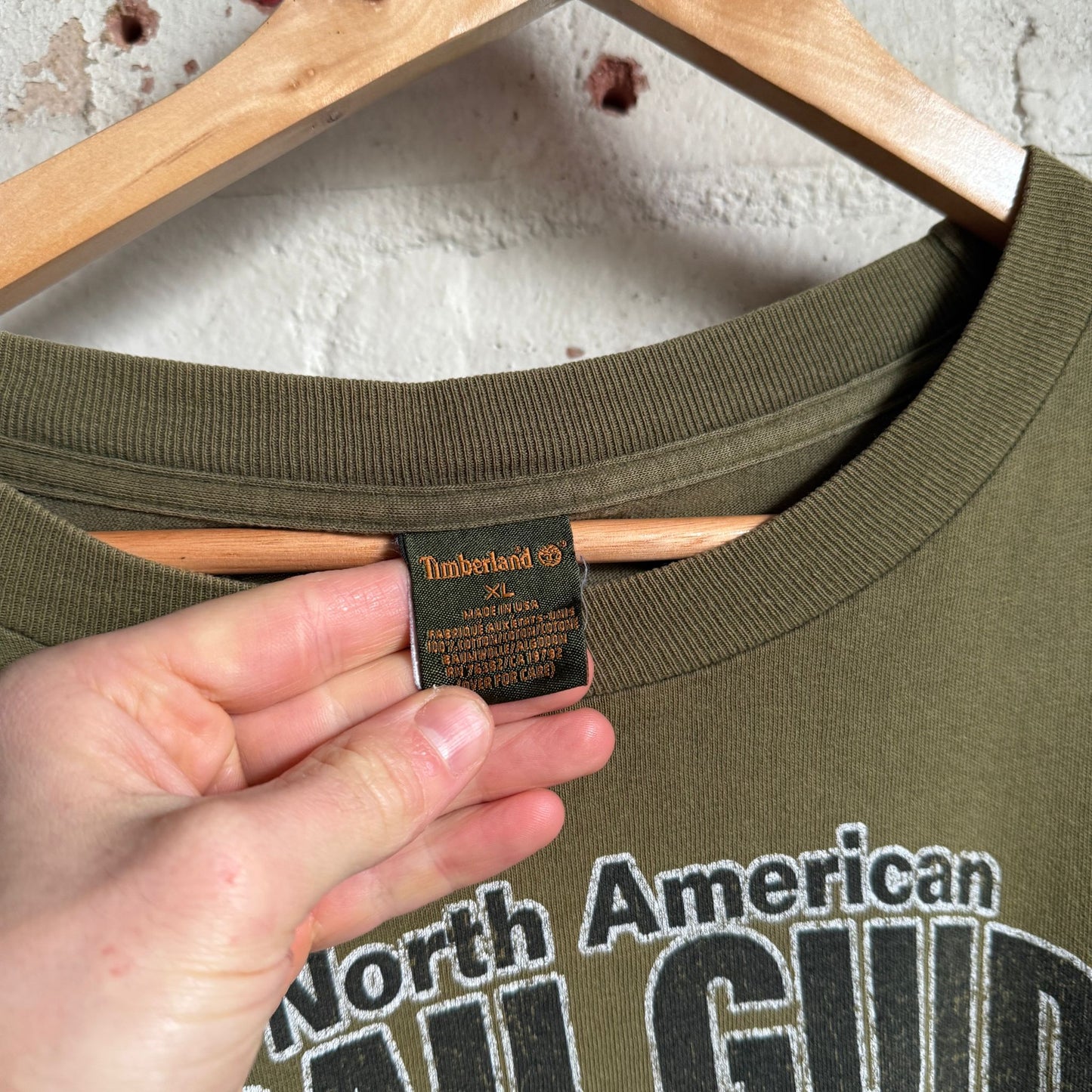 1990s Dark Green Timberland Graphic T-Shirt