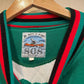 1970s 1980s Green Graphic Sweatshirt Bomber Jacket