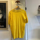 Vintage 1970s 1980s Yellow Towelling Polo Shirt Top