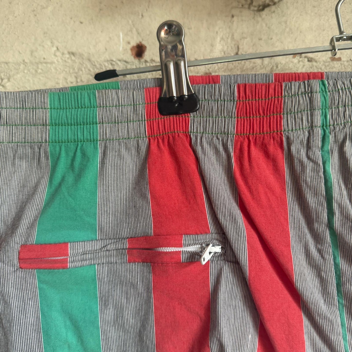 1980s Multicoloured Slazenger Striped Shorts