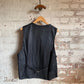 1980s Black Leather Waistcoat