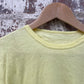 Vintage 1970s 1980s Yellow Blank T-Shirt Top