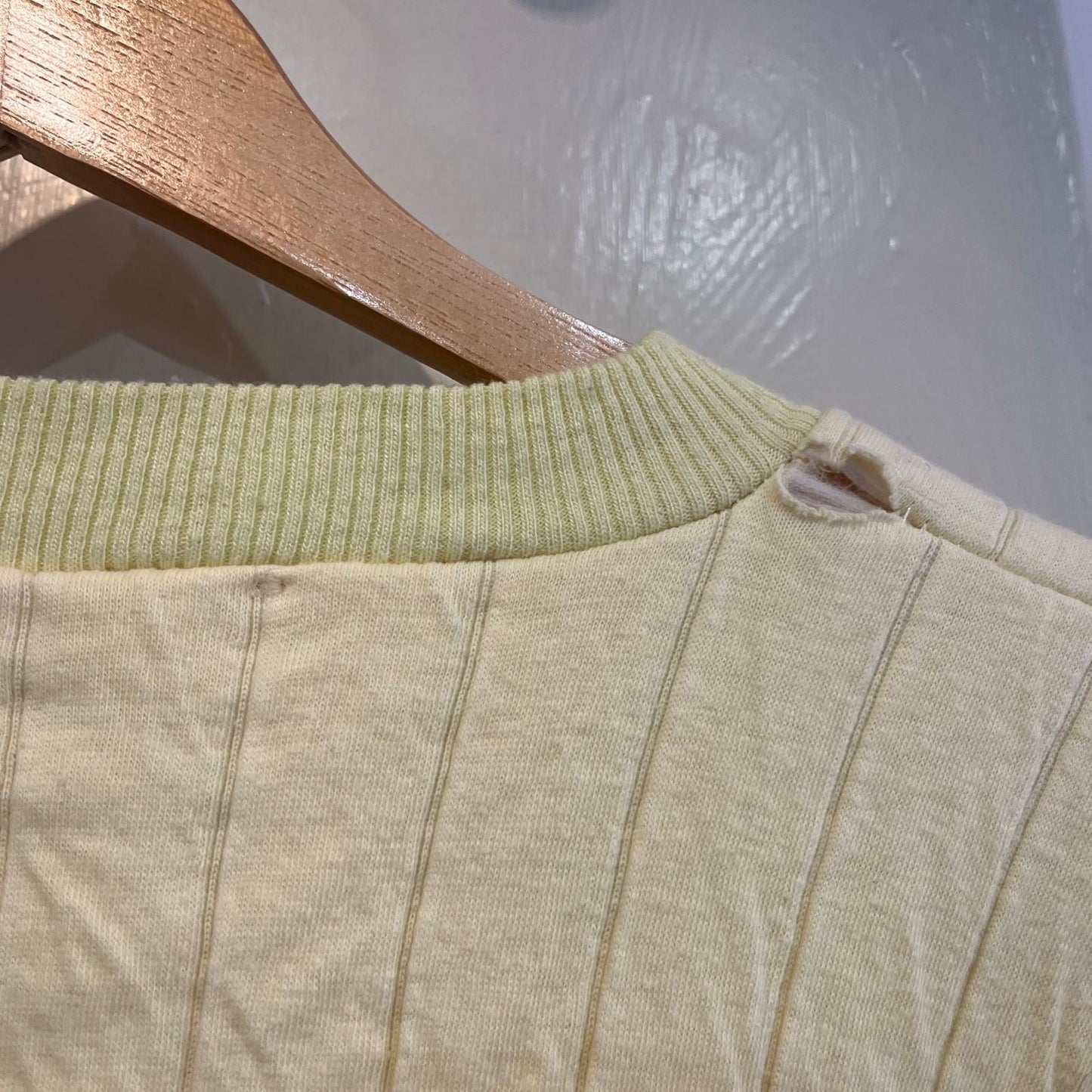 1970s Yellow Padded Graphic Sweatshirt Jumper