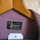 1970s Purple Italian Knitted Patterned Shirt Jumper