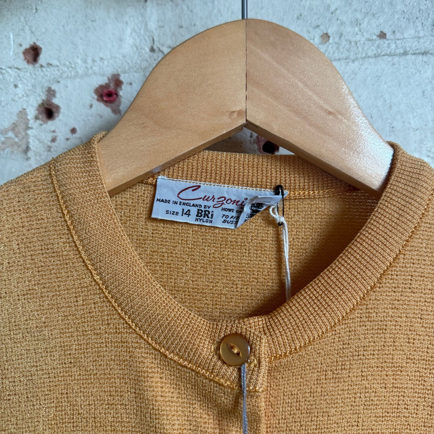 1970s Orange Knitted Cardigan Jumper