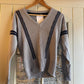 1970s Grey Italian Knitted V-Neck Jumper