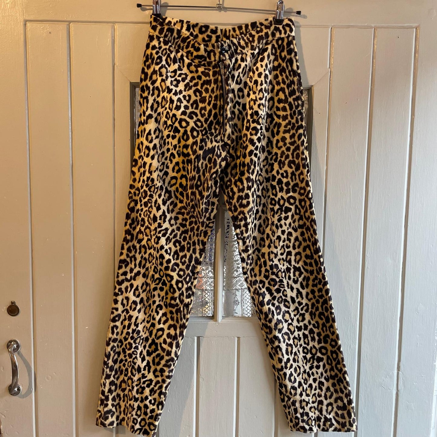 1960s Leopard Punk Print Trousers