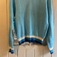 1970s Blue V-Neck Knitted Jumper