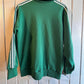 1970s Green Stripe Zip Up Track Top