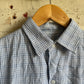 1950s Rayon Cotton Blue Checked Shirt