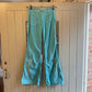 1970s Turquoise Embroidered Flared Trousers