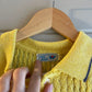 1970s Yellow Knitted Italian Polo Shirt Jumper