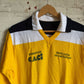 1970s Yellow Graphic Collared Football Shirt